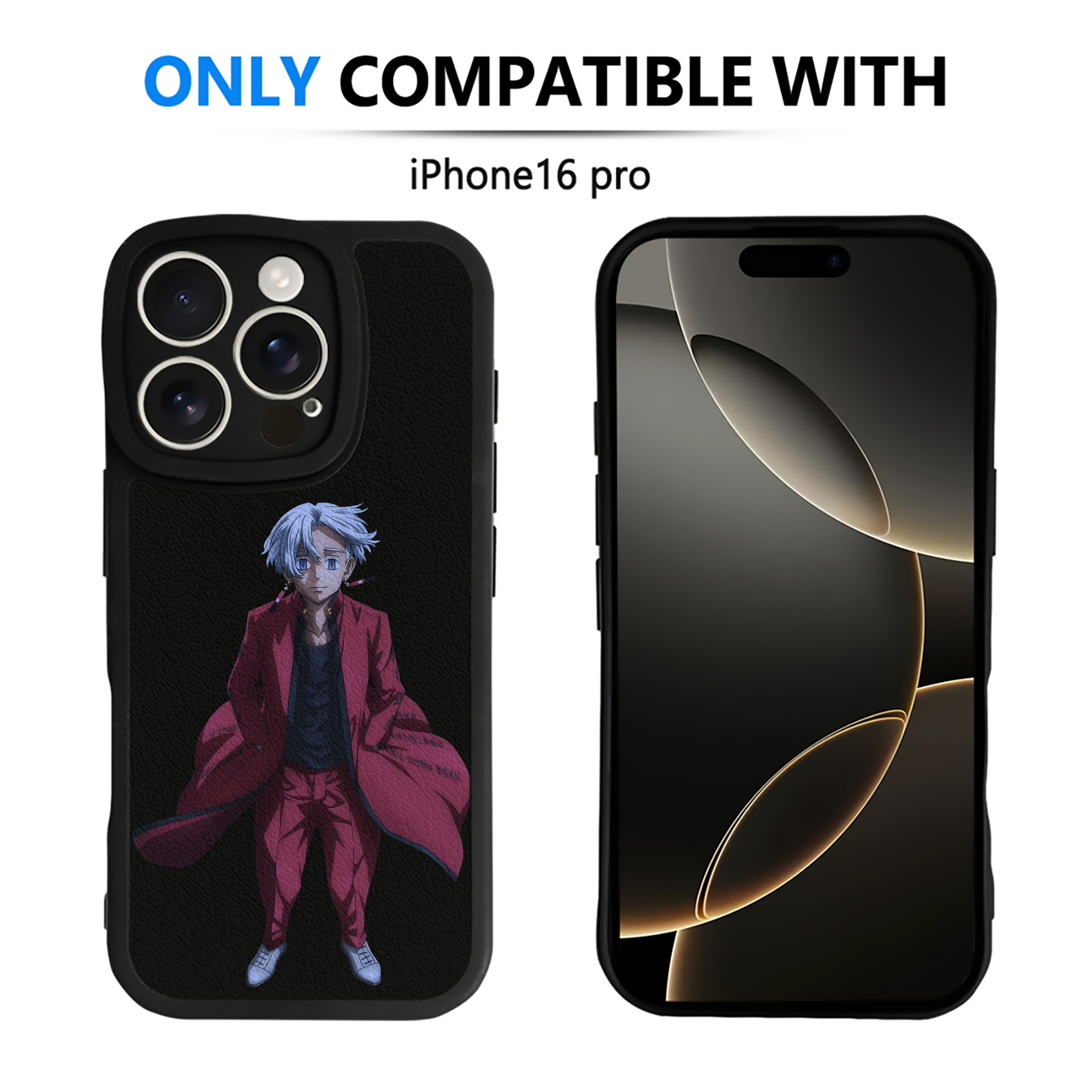 （画像用） 東京リベンジャーズ Tokyo Revengers 【iPhone 16シリーズ対応】シリコンスマホケース（レザー調） 材質：シリコン